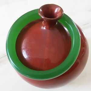 JADE Estate Translucent Emerald Green Thick Bangle Bracelet 63mm - Vtg